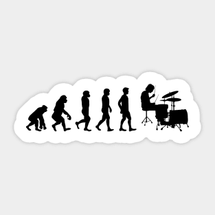 Funny Drummer Evolution Of Man And Drumming Sticker
